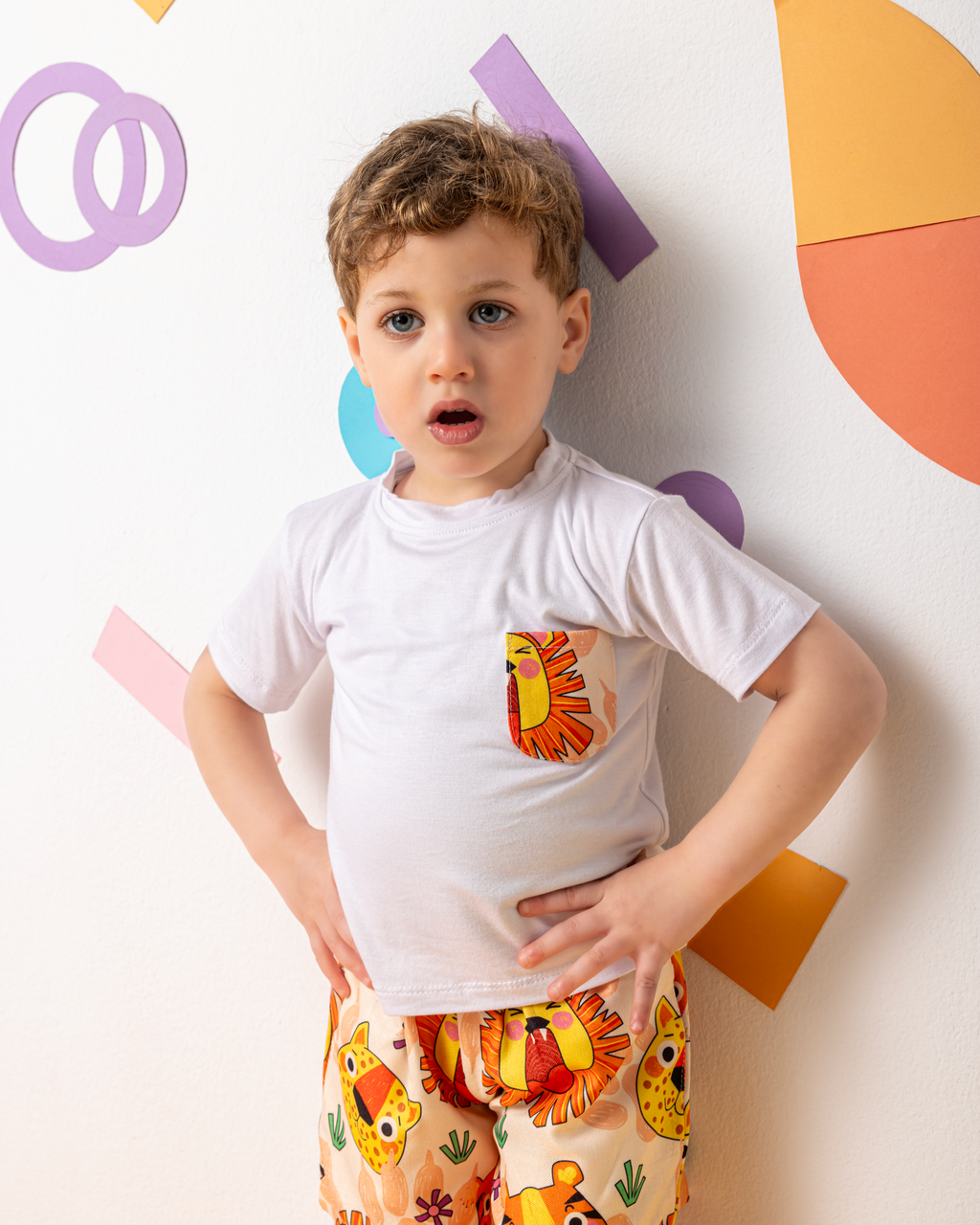 A Lion's Roar Linen Shorts