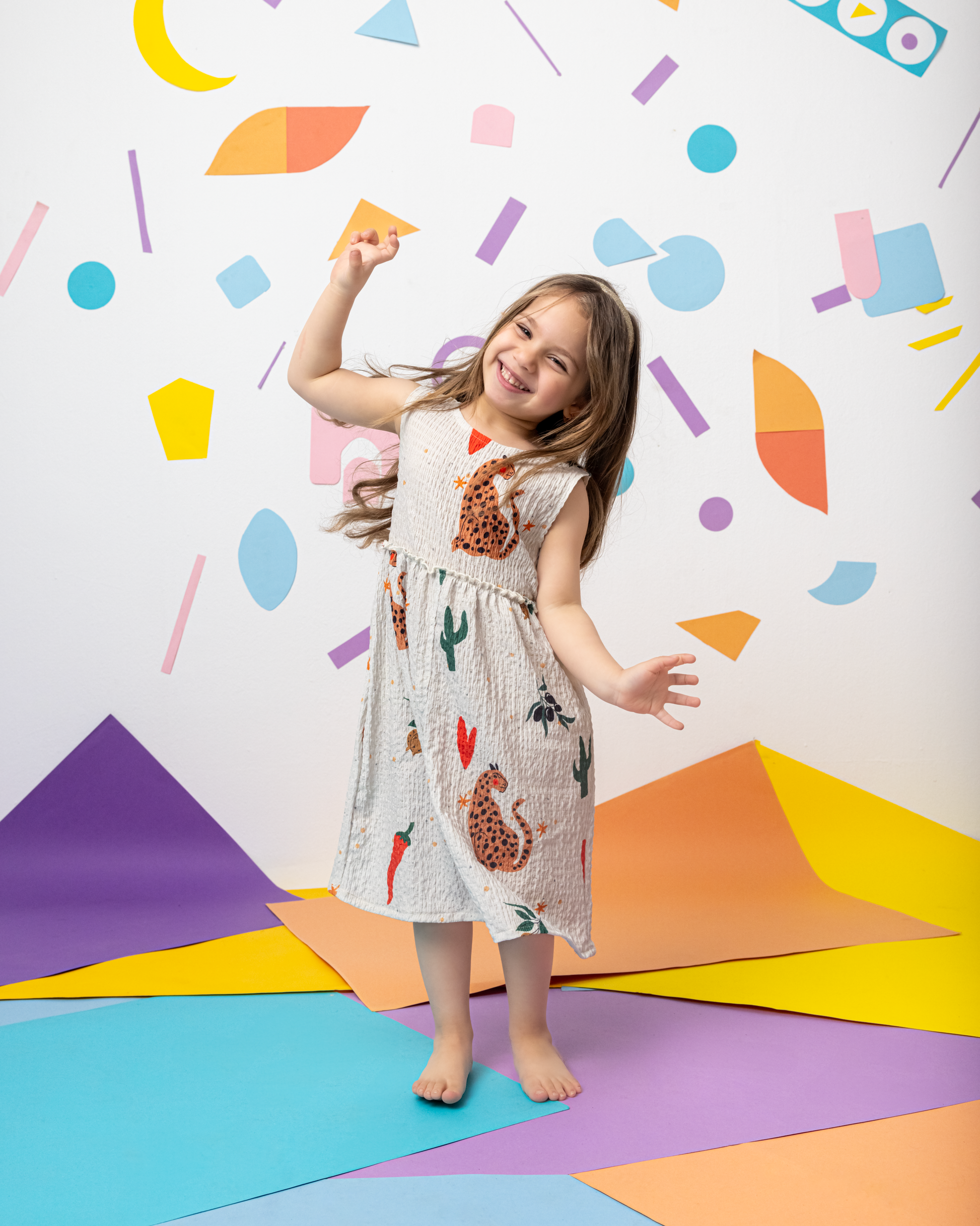 Lala Dress - Leopard Hearts