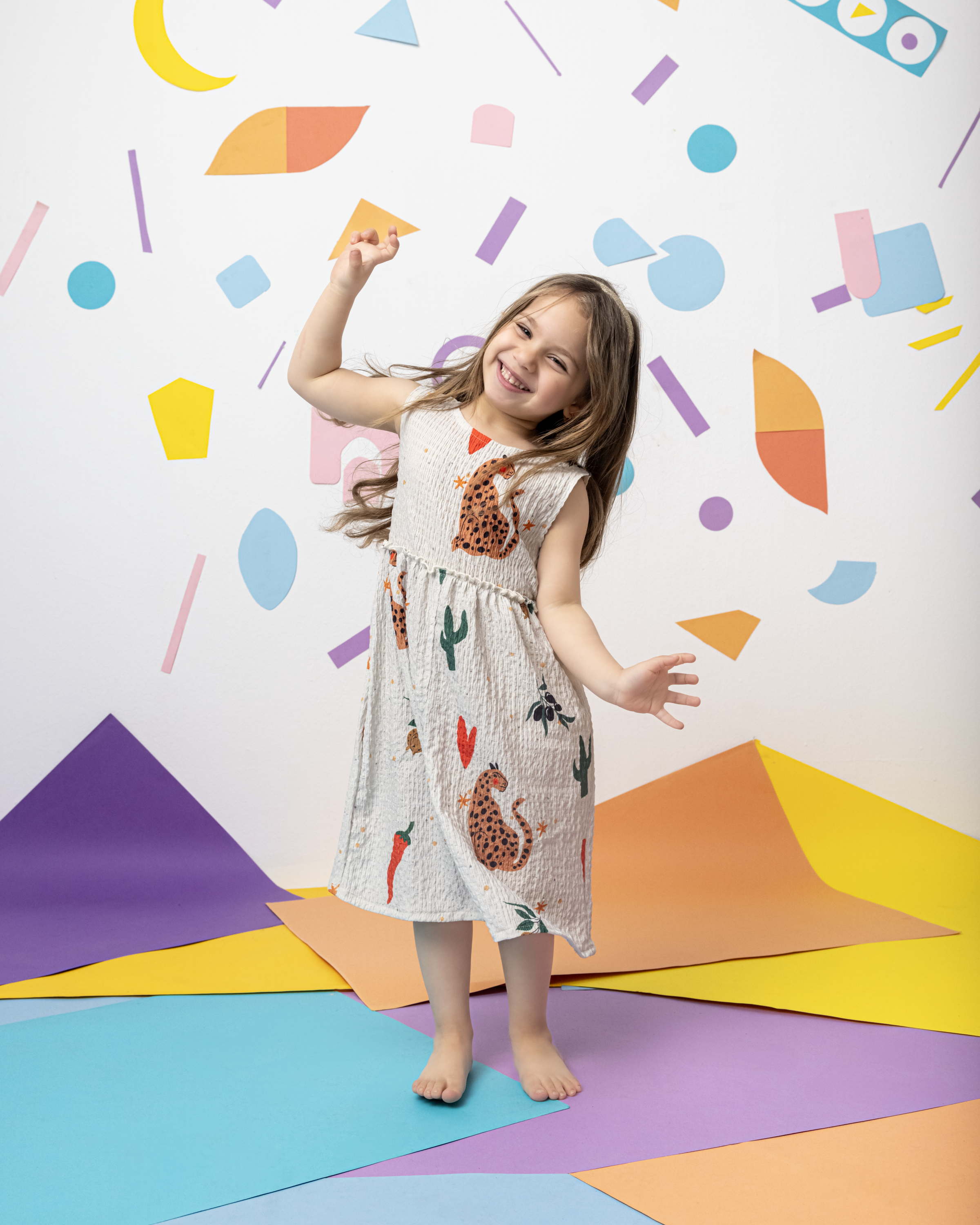 Lala Dress - Leopard Hearts