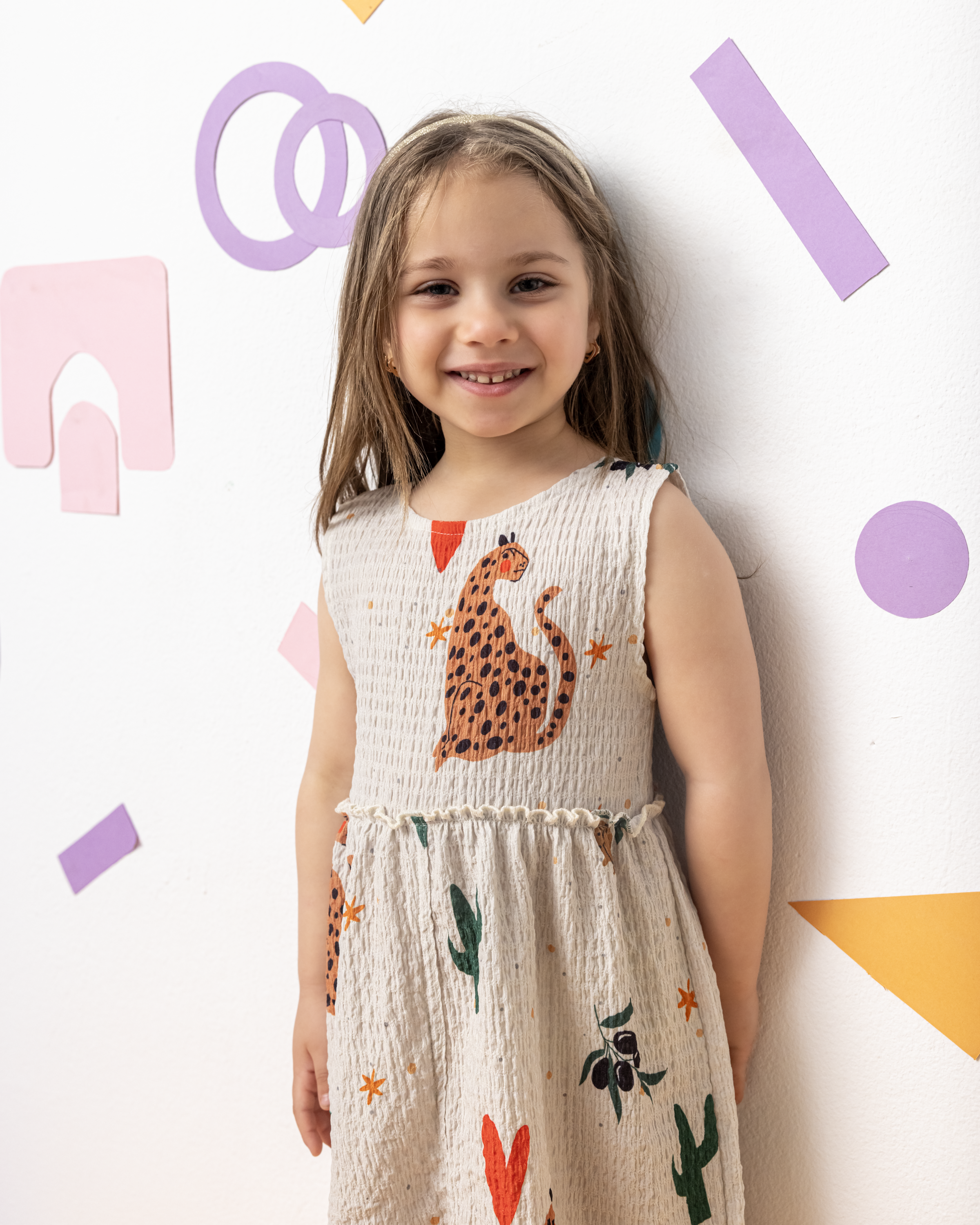 Lala Dress - Leopard Hearts