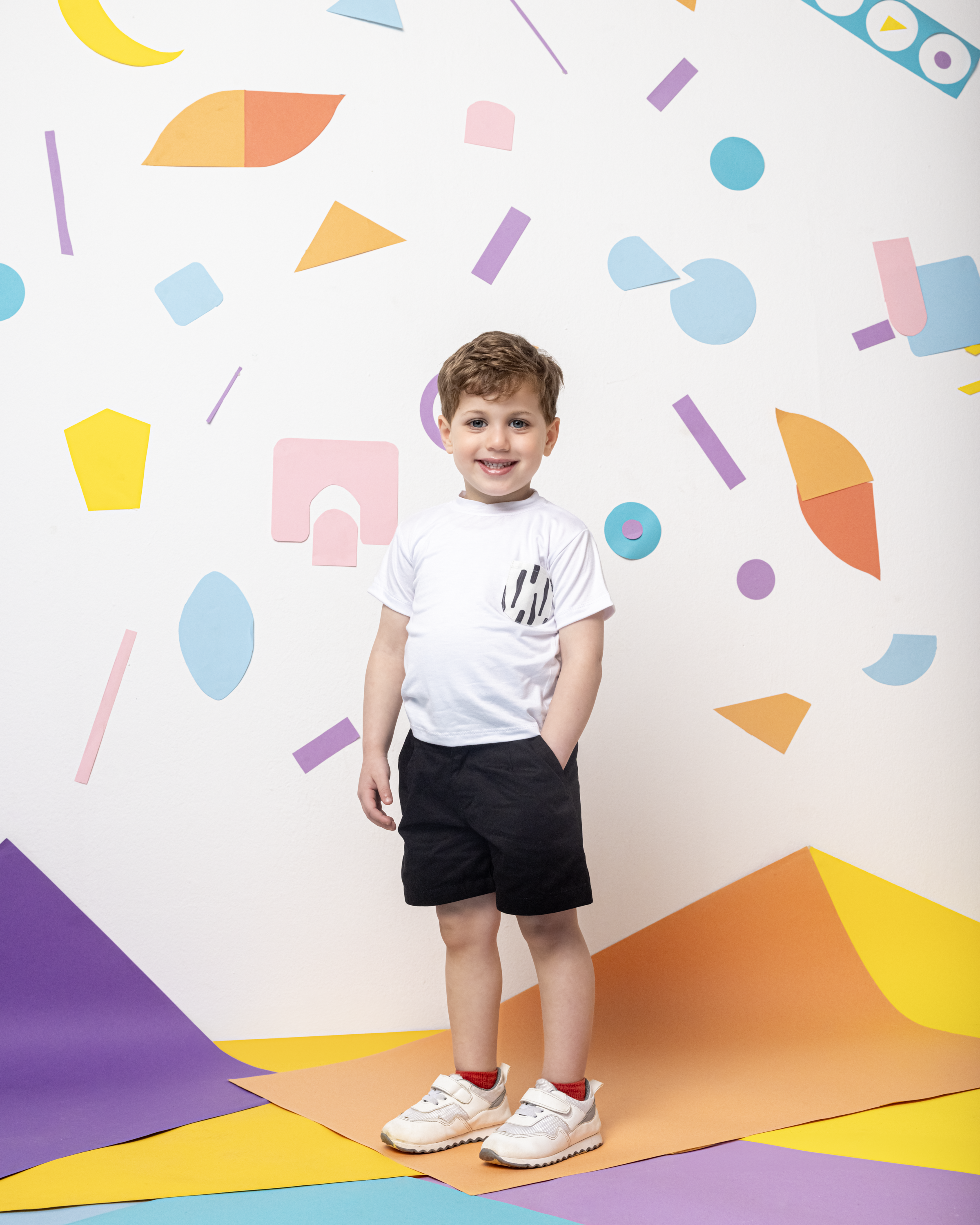 Cotton T-Shirt with Zebra Pocket