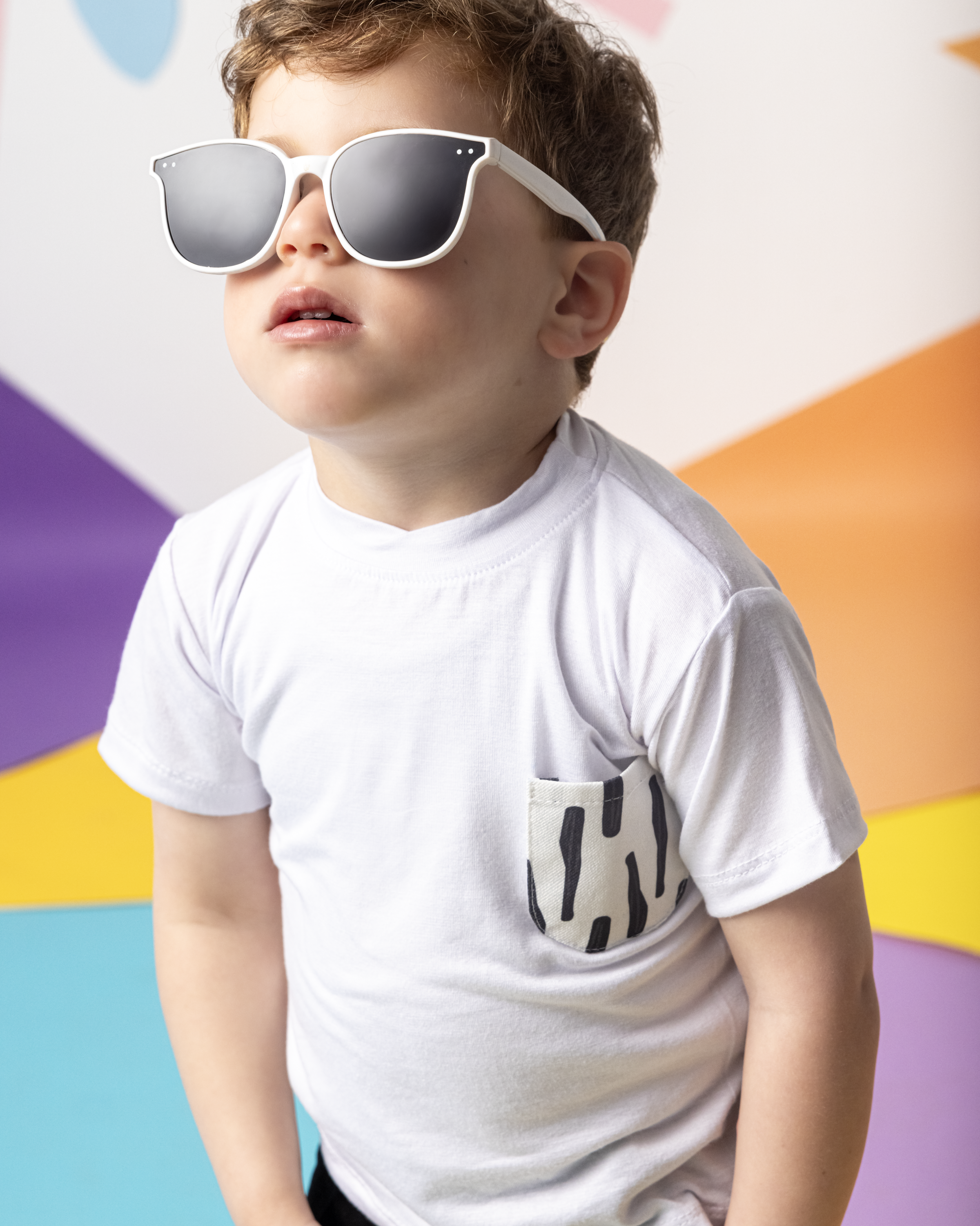 Cotton T-Shirt with Zebra Pocket