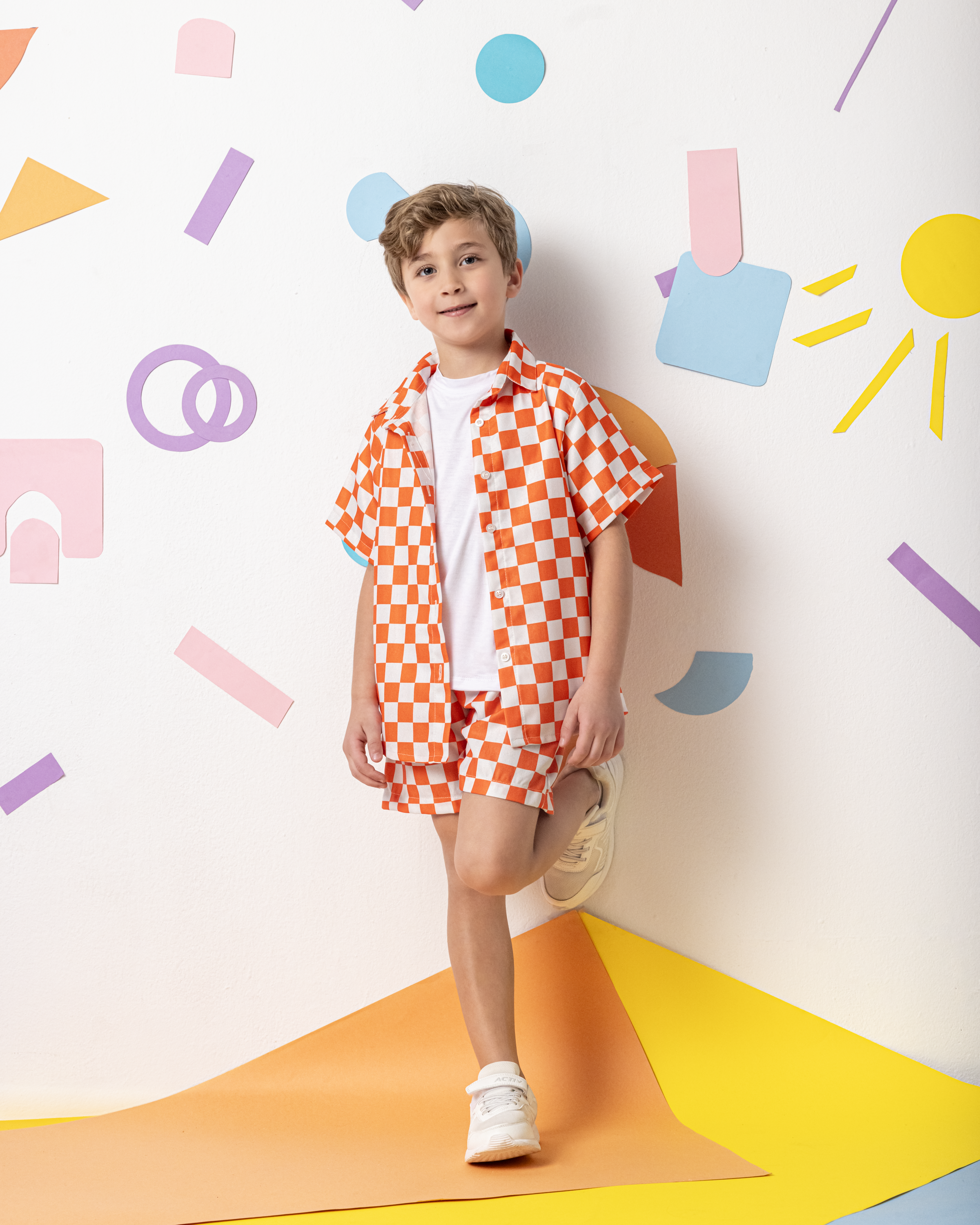 Orange x White Checkers Sets