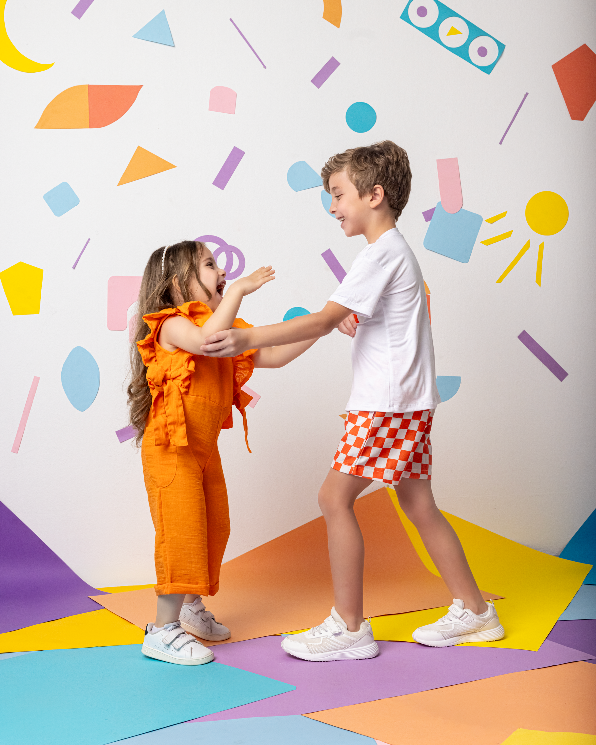 Orange x White Checkers Sets