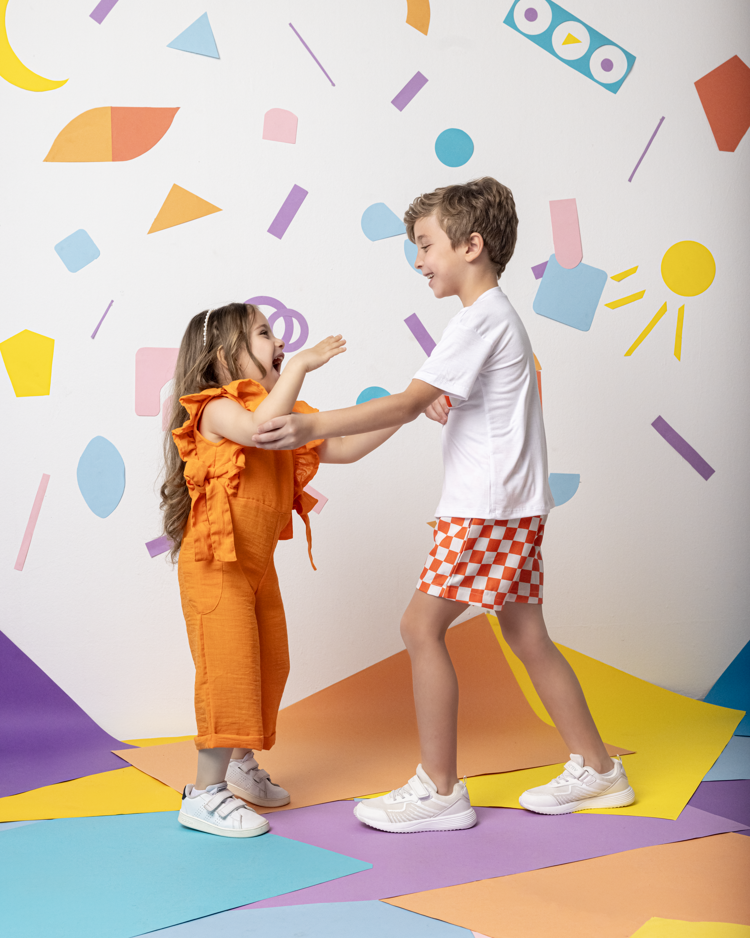 Orange x White Checkers Sets