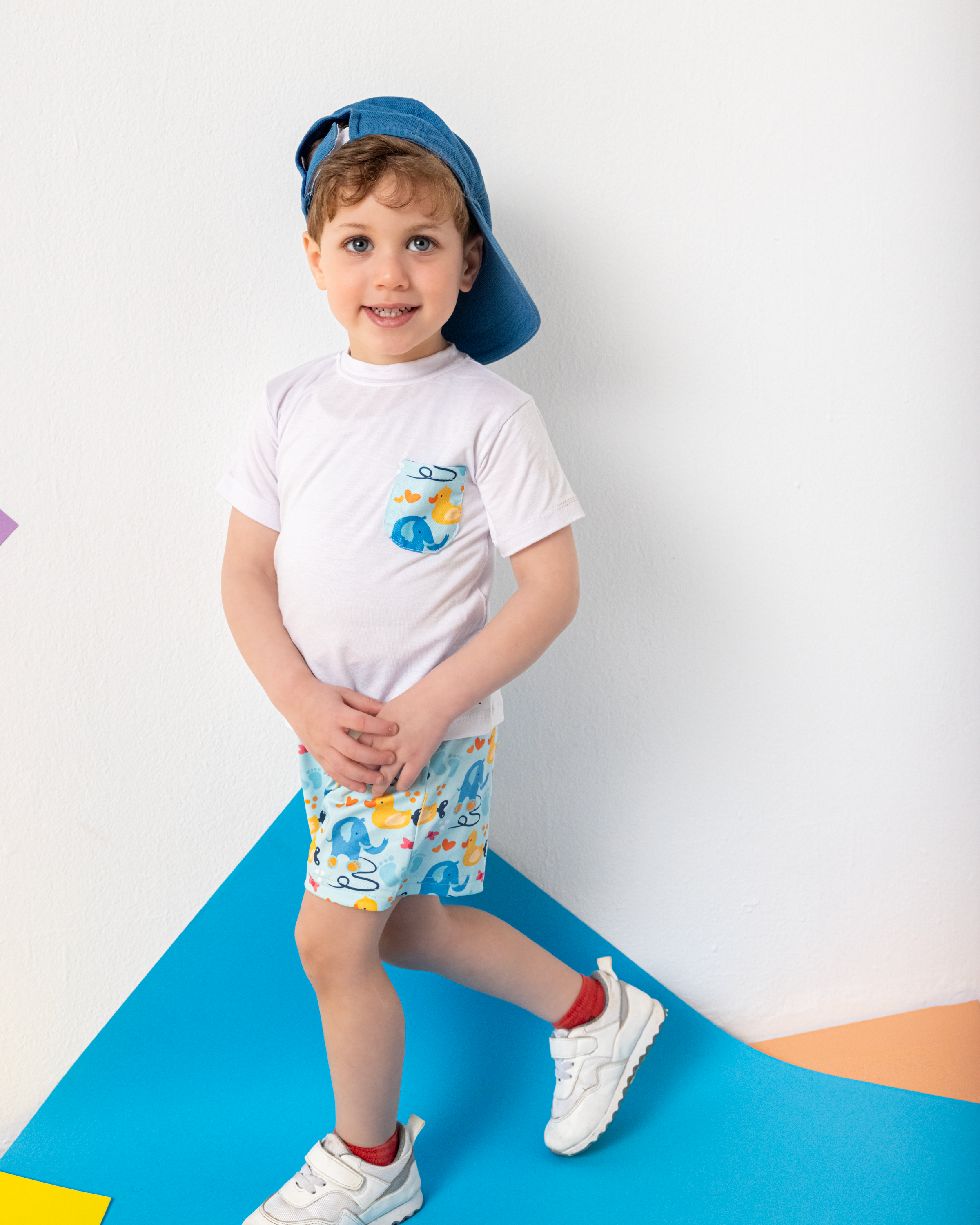 Elephants by the lake Soft Shorts