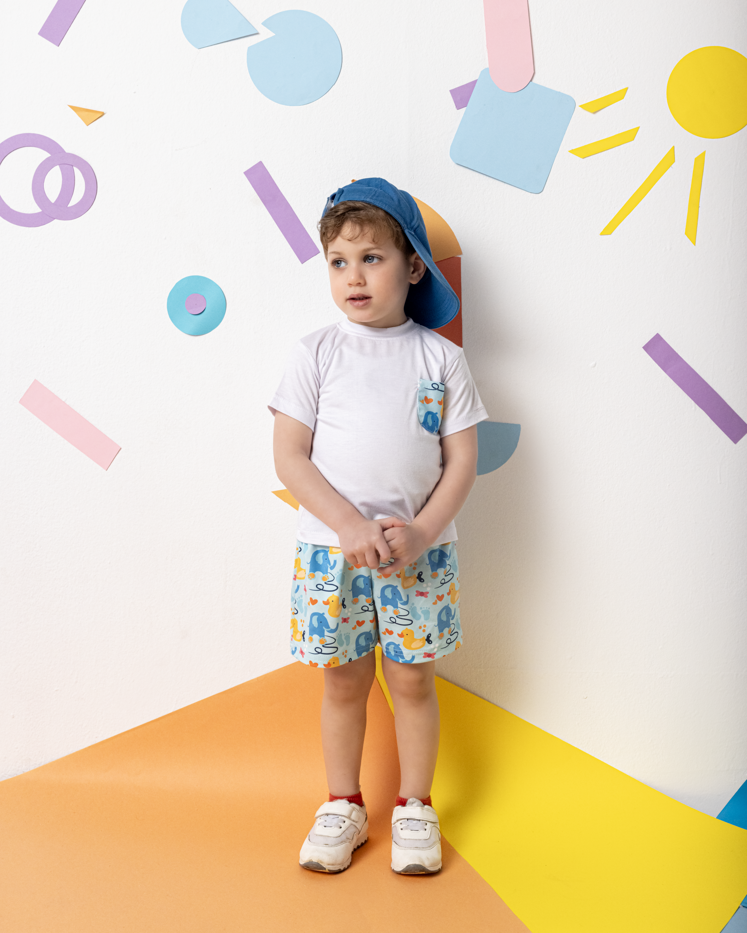 Elephants by the lake Soft Shorts