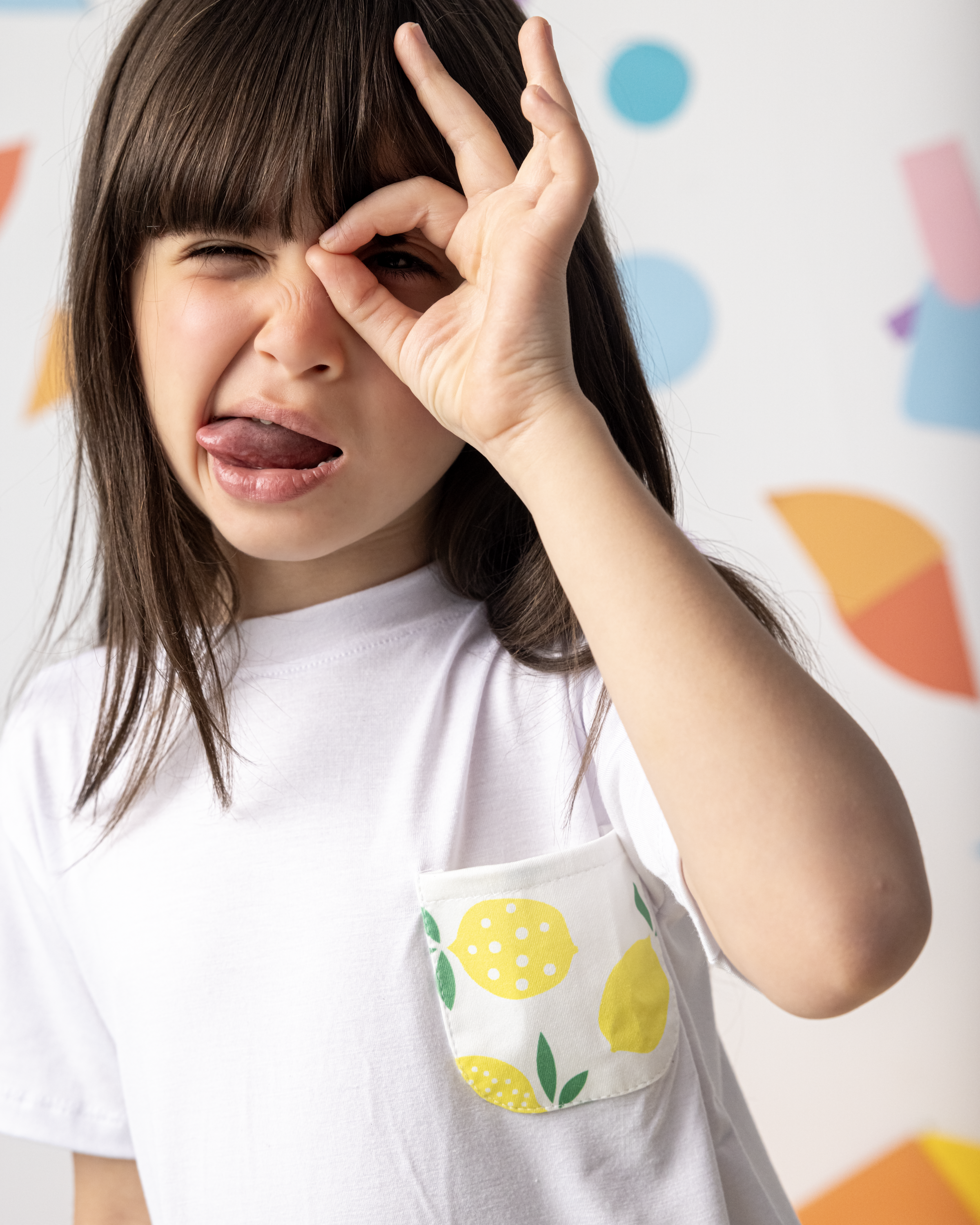 Cotton T-Shirt with Lemons Pocket