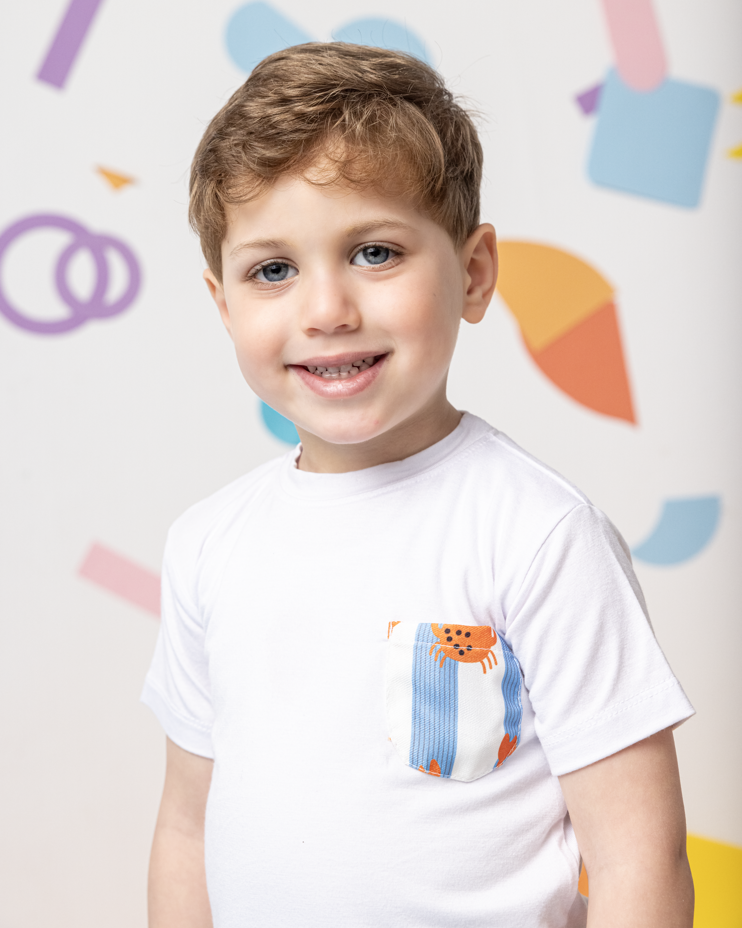 Cotton T-Shirt with Crab Pocket