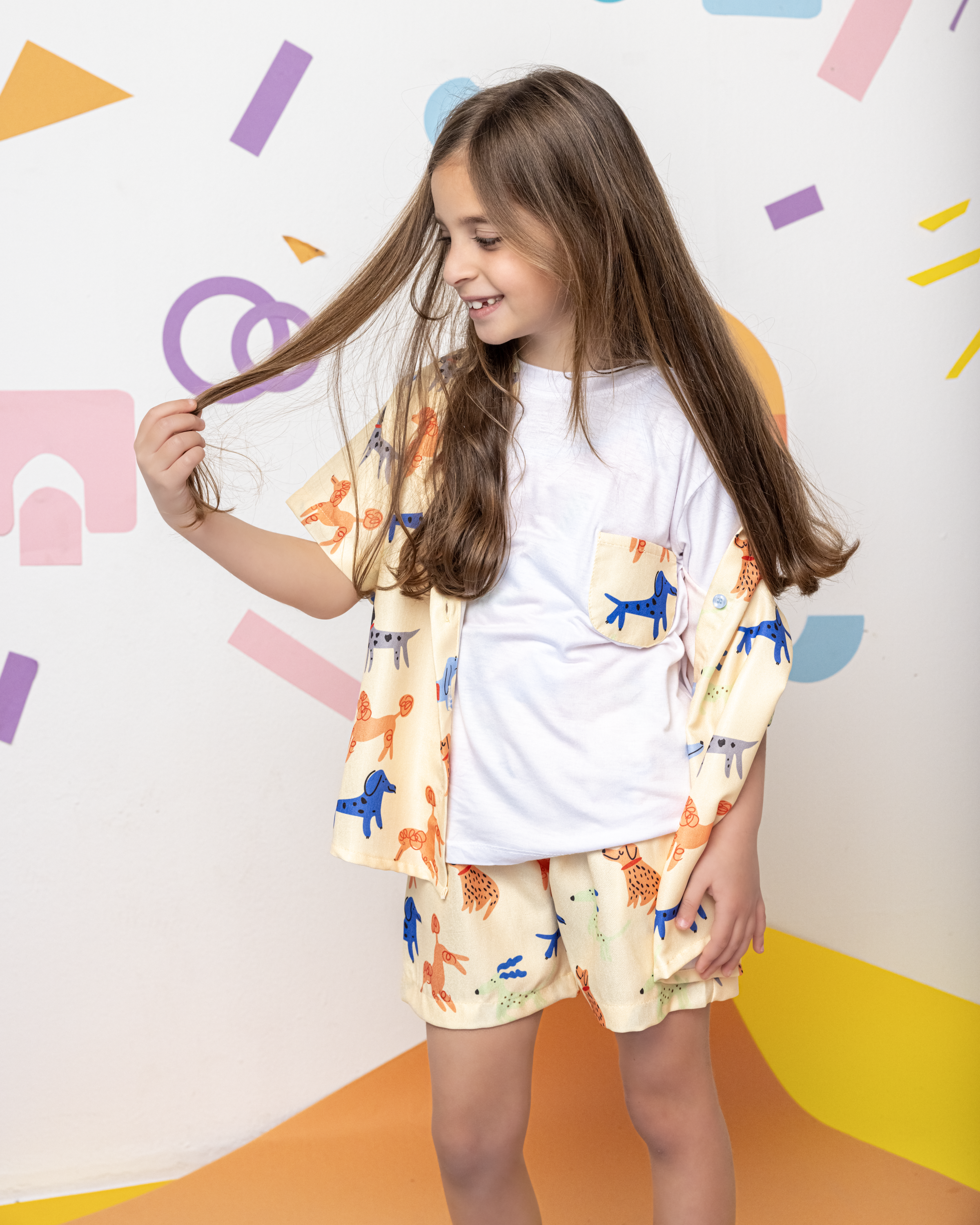 Dogs of the World Linen Short