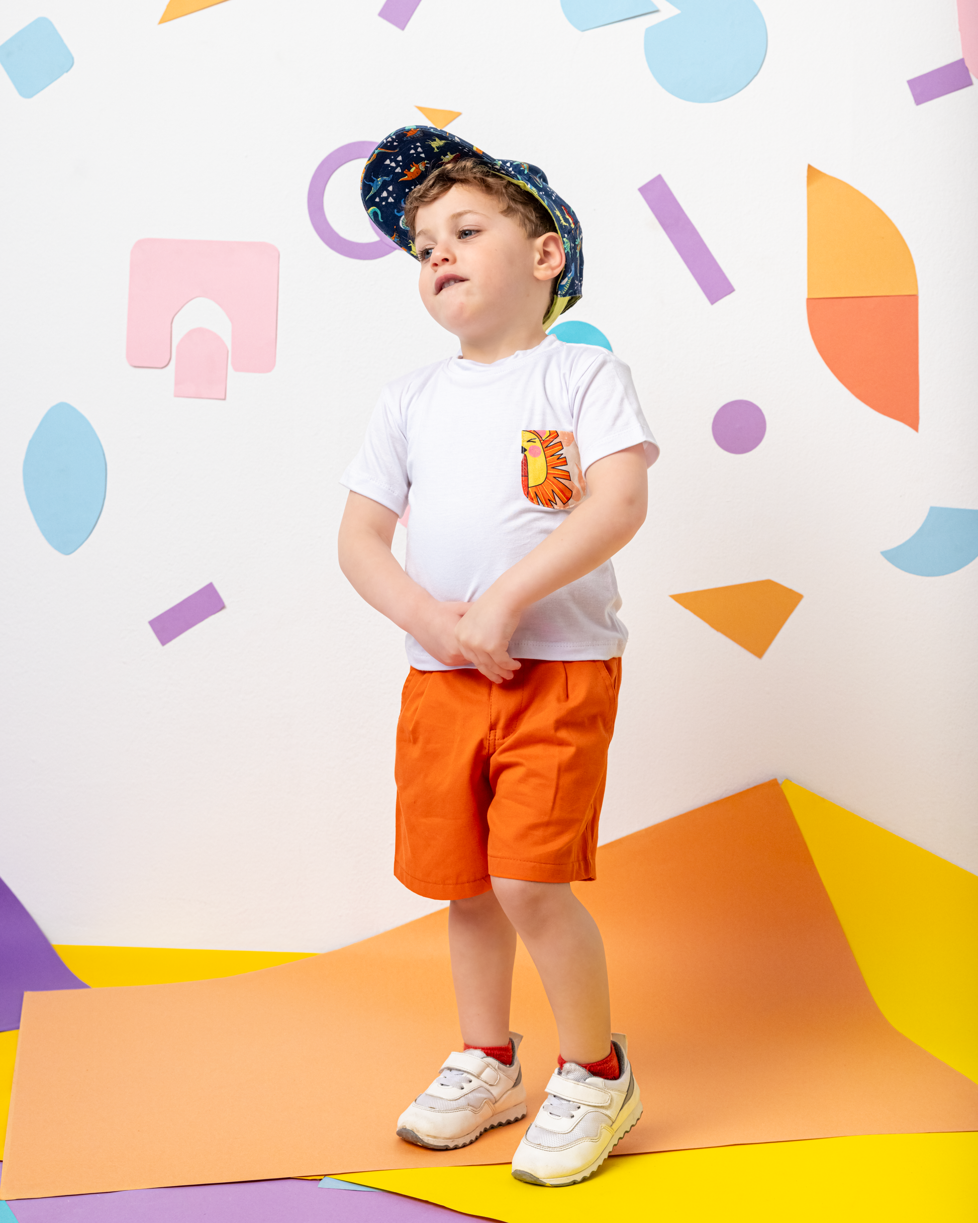Cotton T-Shirt with Lions Pocket