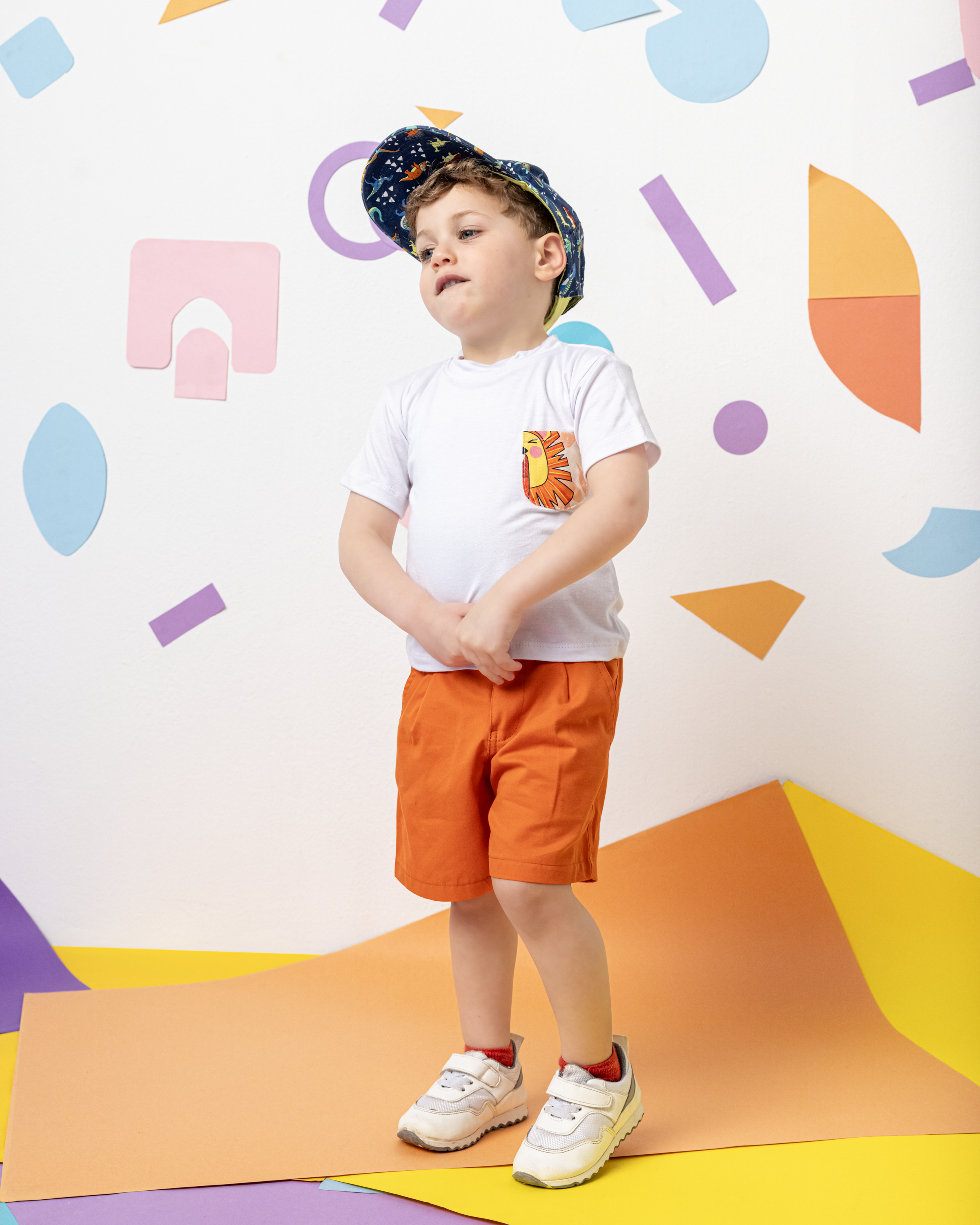 Cotton T-Shirt with Lions Pocket