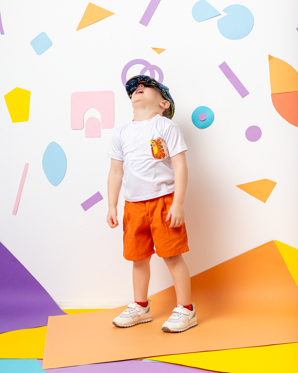 Cotton T-Shirt with Lions Pocket