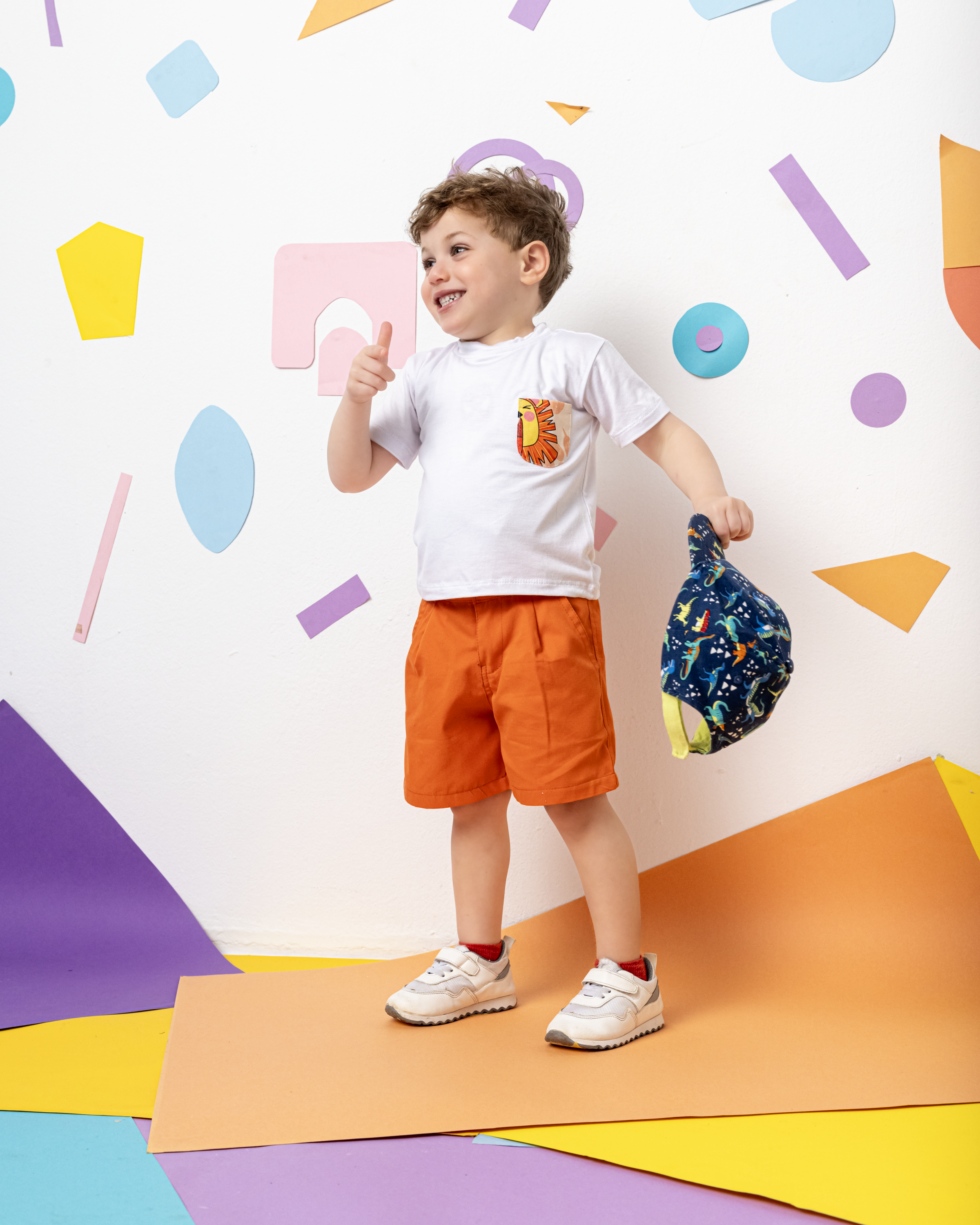 Cotton T-Shirt with Lions Pocket