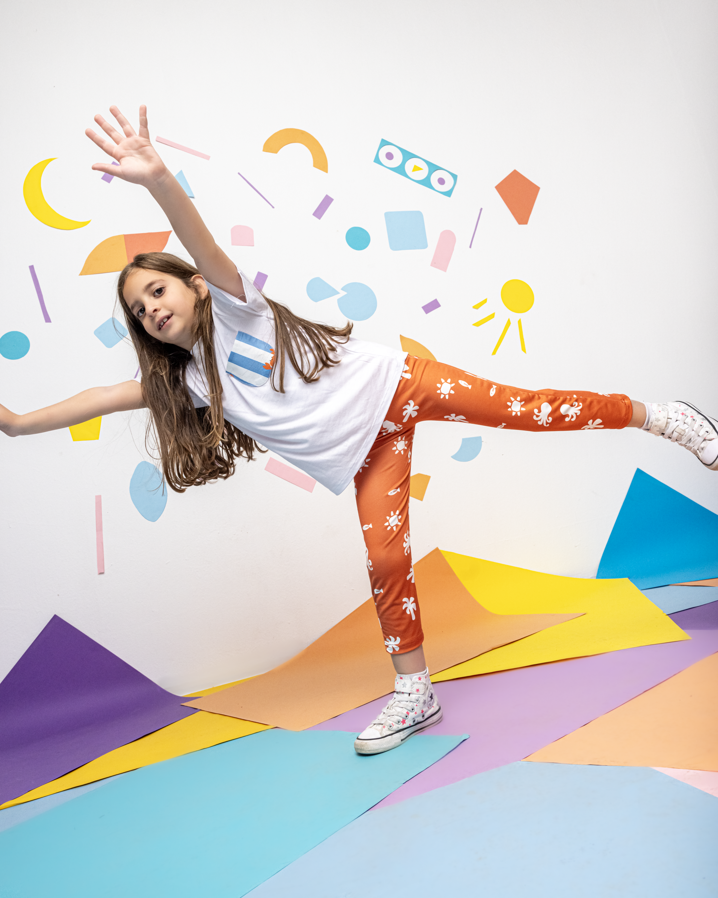 Cotton T-Shirt with Crab Pocket